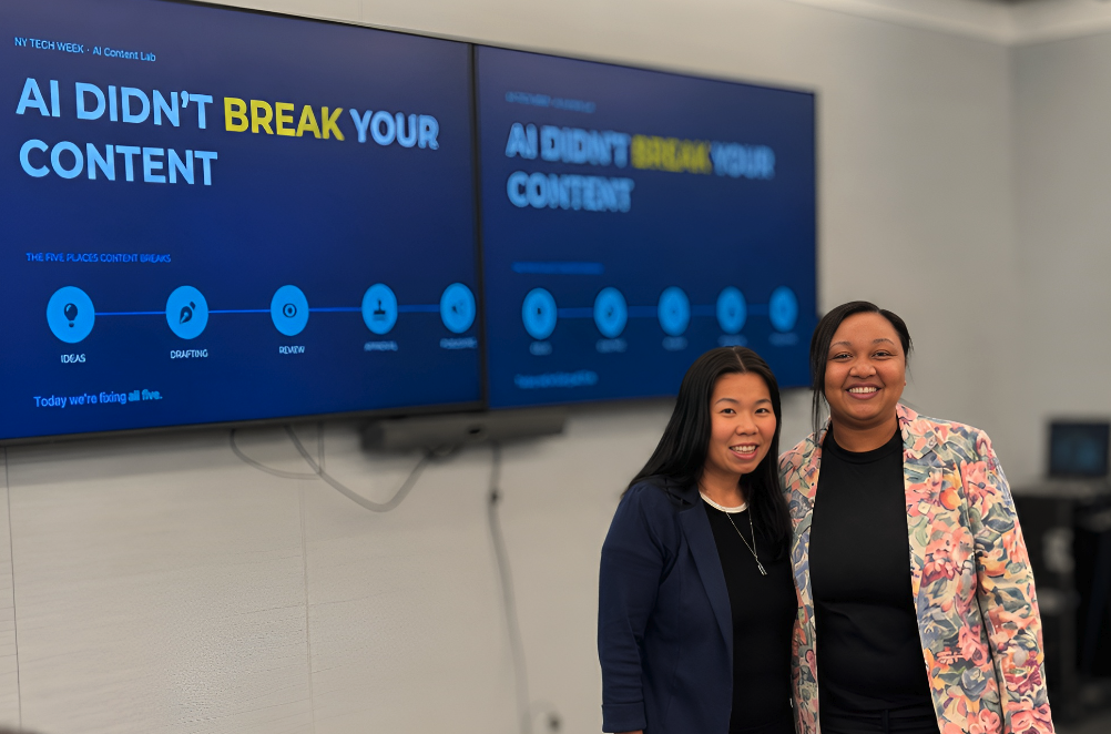 Katy Lee and Nia Joseph at NY Tech Week workshop, the night Spotra was born